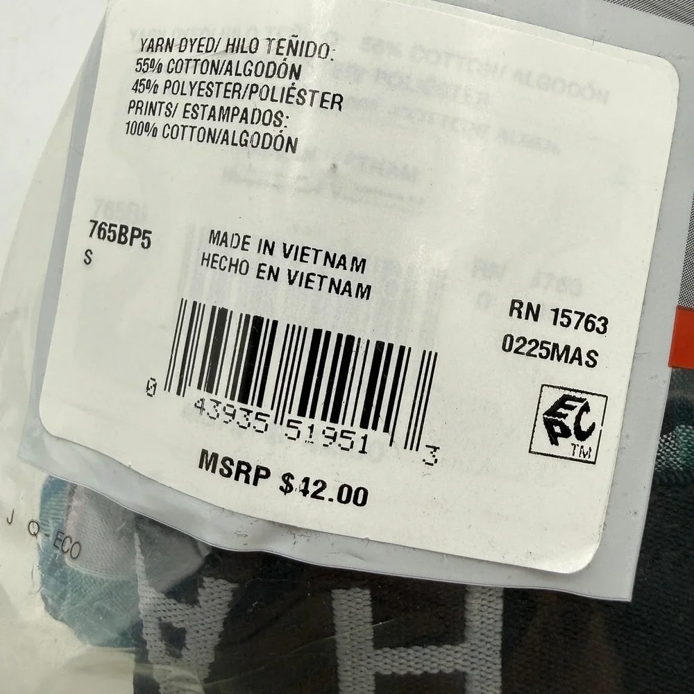 Hanes Ultimate Boxers Men Size S Multicolor Plaid 5-Pack 765BP5